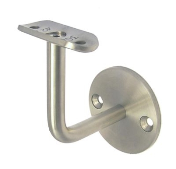 Handlauftr�ger mit Anschraubplatte 33,7 mm, geschliffen, V2A